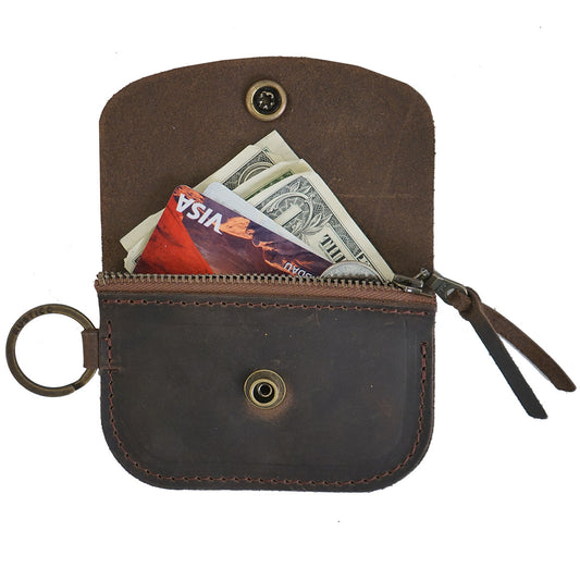 Anchor Card + Coin Leather Wallet