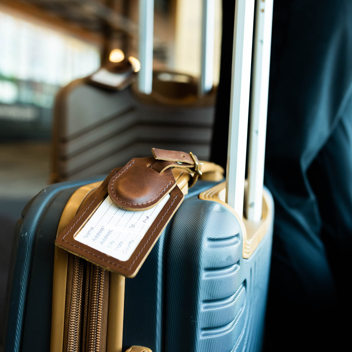 Leather AirTag Luggage Tag