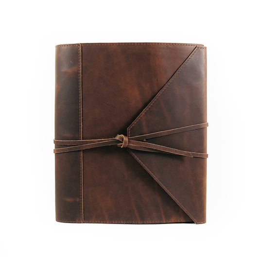 Soft Leather Binder with flap - 8.5" x 11"